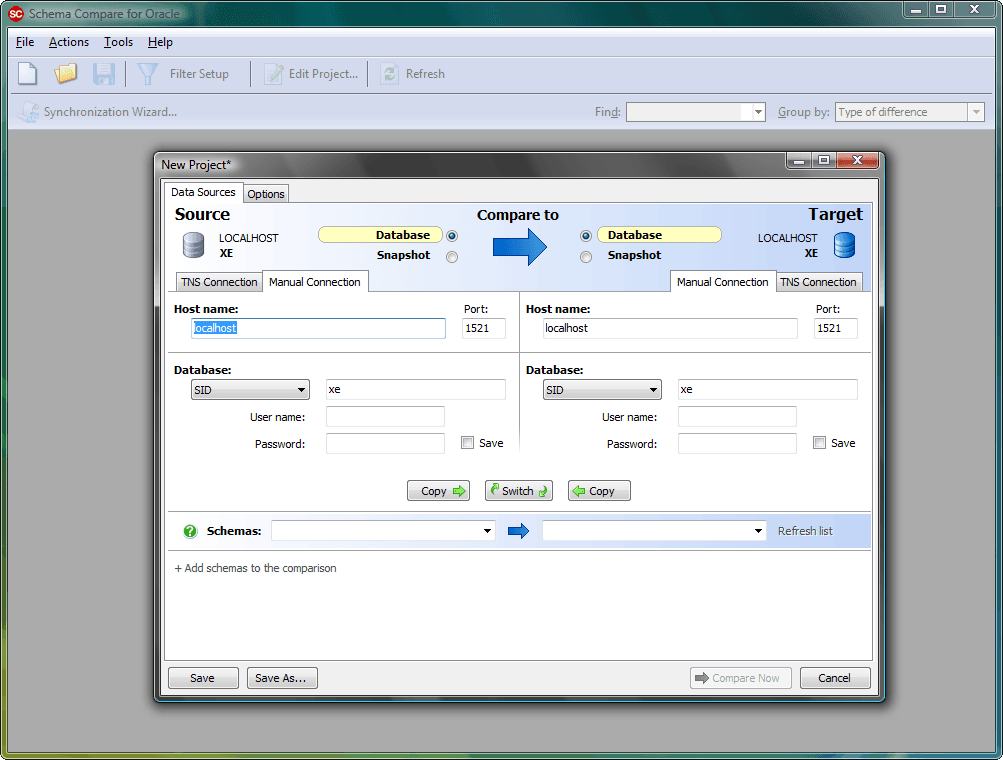 Schema Compare for Oracle が利用可能になりました