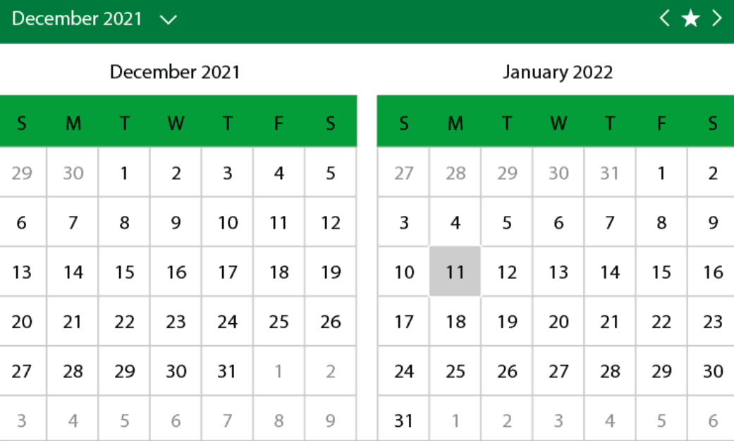 ComponentOne Blazor Calendar 商品画像