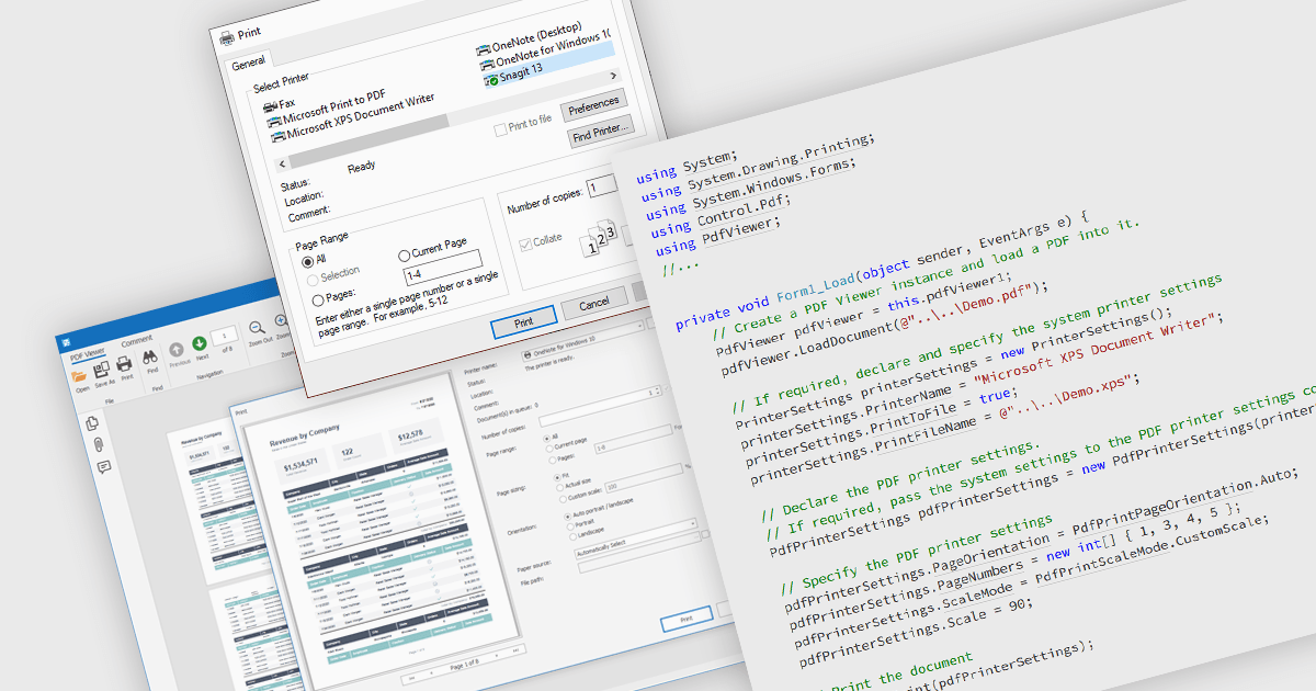 WinFormsで信頼性の高いPDF印刷を有効化