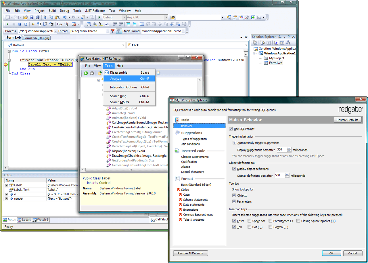 Red Gate .NET VS Productivity Packをリリース