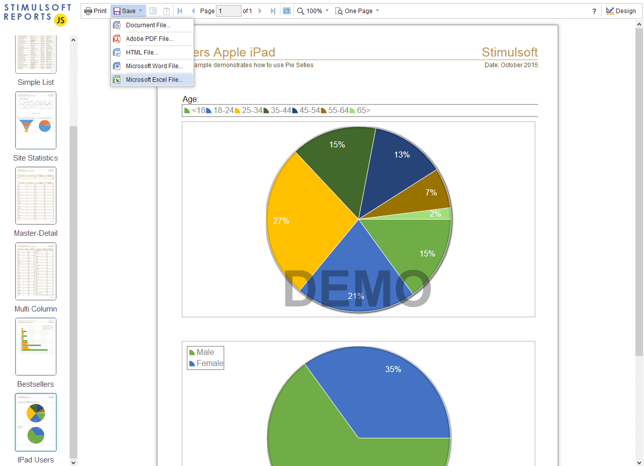 Stimulsoft Reports.JS（英語版）  商品画像