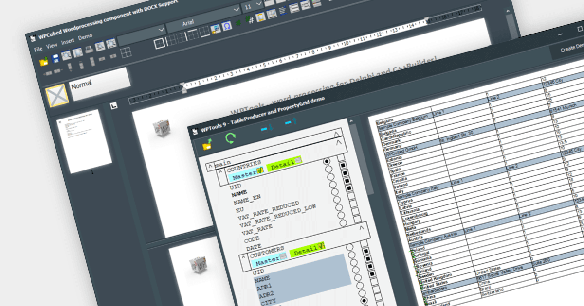 Delphi 12 アプリにワープロ機能を統合する