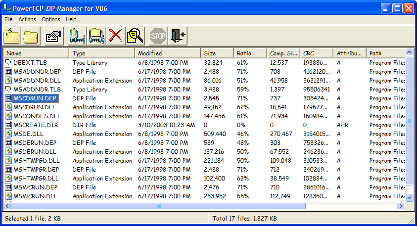PowerTCP Zip Compression for ActiveX （英語版） 商品画像