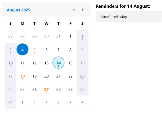 Telerik UI for .NET MAUI Calendar 商品画像 Telerik UI for .NET MAUI Calendar 商品画像