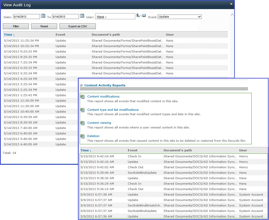 SharePoint Item Audit Log（英語版+日本語版） 商品画像