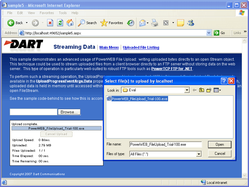 PowerWEB File Upload for ASP.NET （英語版） 商品画像