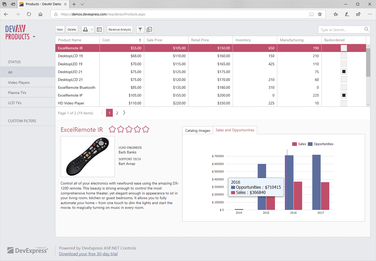 DevExpress ASP.NET and Blazor（英語版） 商品画像