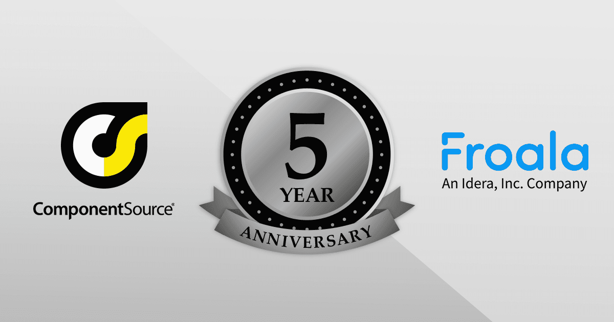 Froalaとのパートナーシップ5周年を祝賀