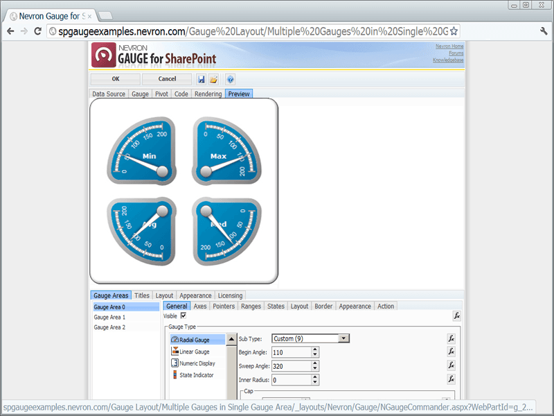 Nevron Gauge for SharePoint （英語版） 商品画像