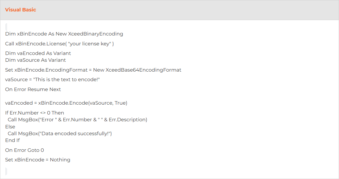 Xceed Encoding for ActiveX 商品画像
