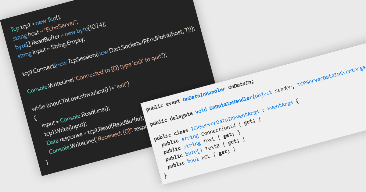 TCP接続を使用して通信アプリを構築
