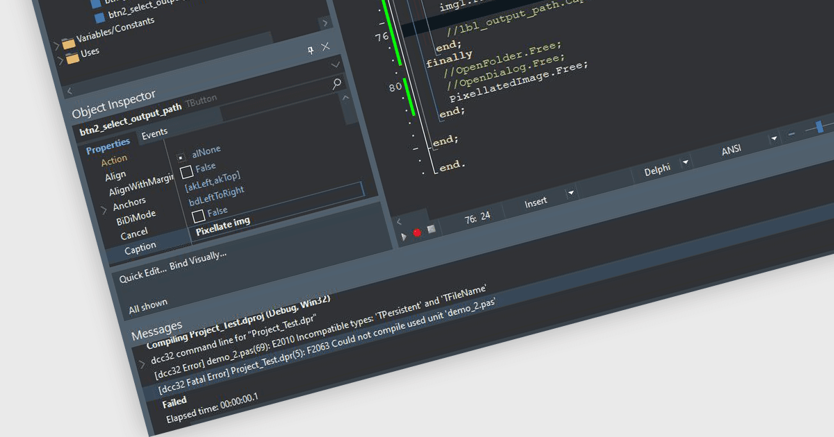 IDEで直接コードをコンパイルおよびチェックする