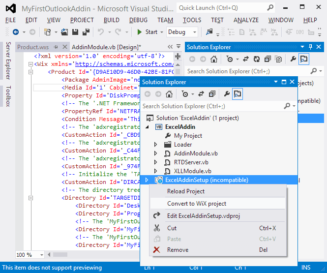 VDProj to WiX Converter がリリース