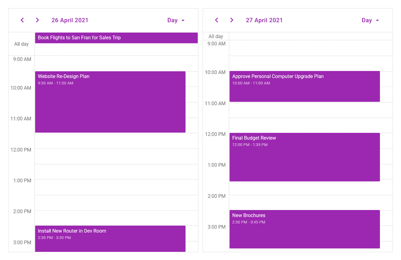 DevExpress ASP.NET MVC Client-Side Scheduler 商品画像 DevExpress ASP.NET MVC Client-Side Scheduler 商品画像