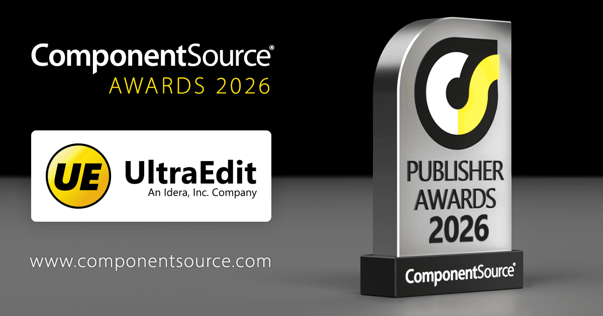 UltraEditがComponentSourceアワードを受賞