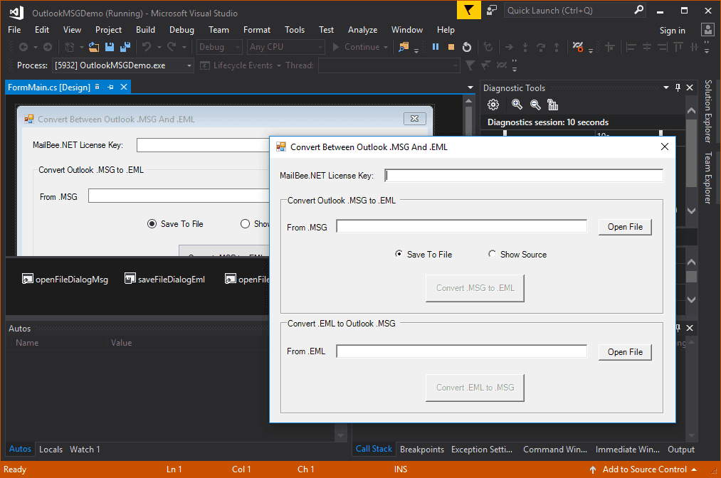 MailBee.NET Outlook Converter （英語版） 商品画像