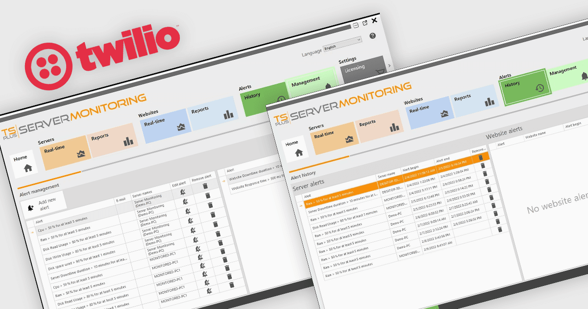 Twilioを使用してSMSでサーバーアラートを即時配信