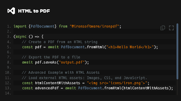 IronPDF for Node.js（英語版） 商品画像