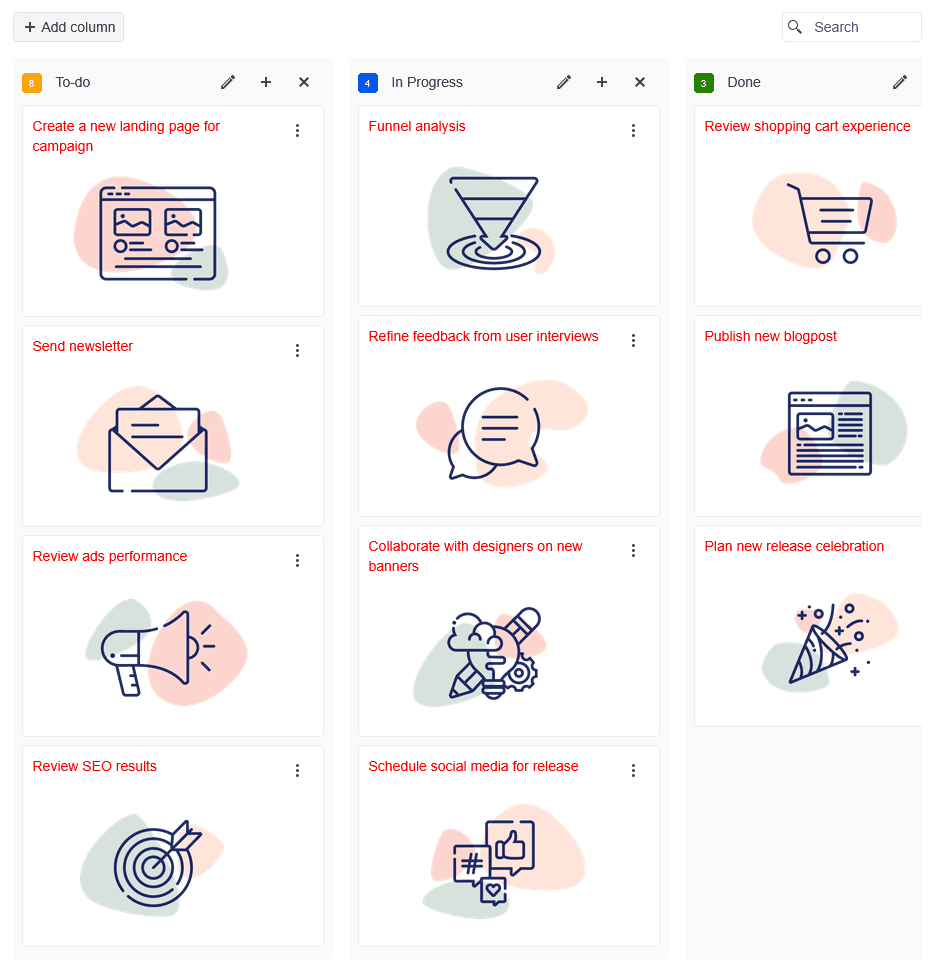 Telerik UI for ASP.NET Core TaskBoard 商品画像 Telerik UI for ASP.NET Core TaskBoard 商品画像