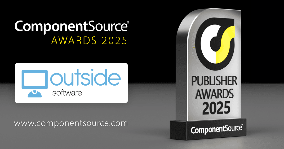 Outside SoftwareがComponentSourceの賞を受賞