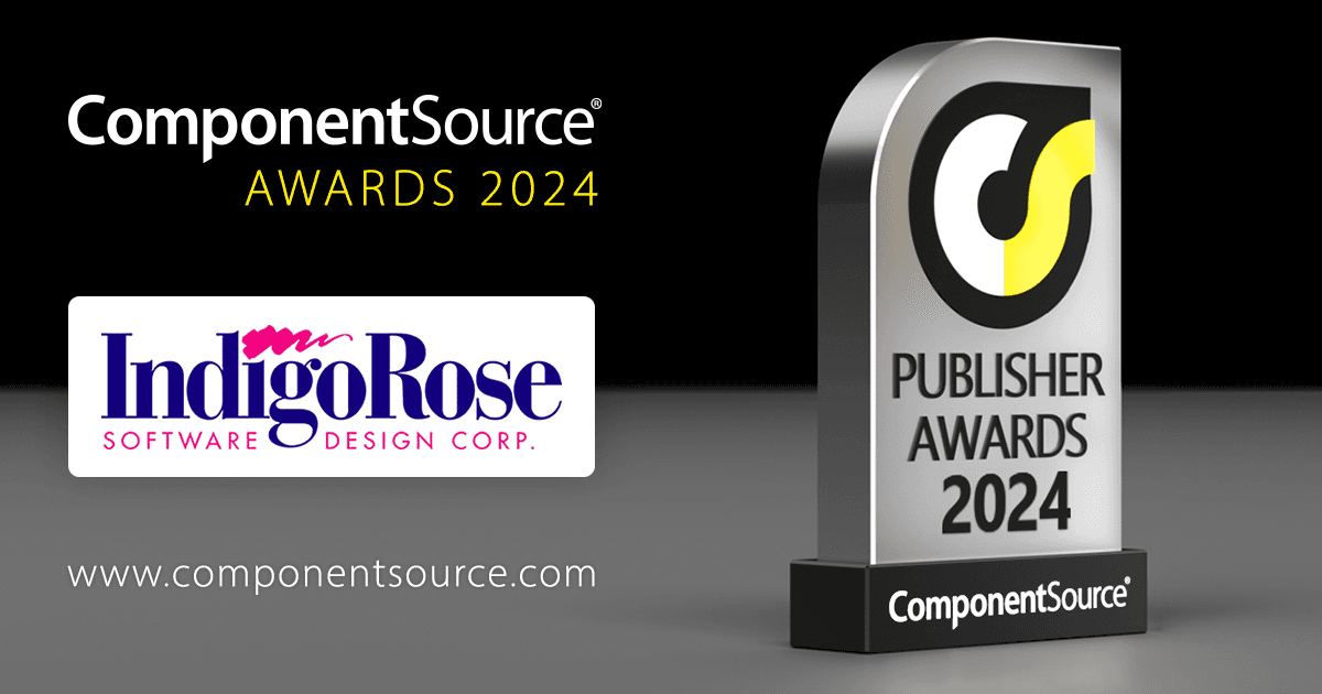 Indigo RoseがComponentSourceの賞を受賞