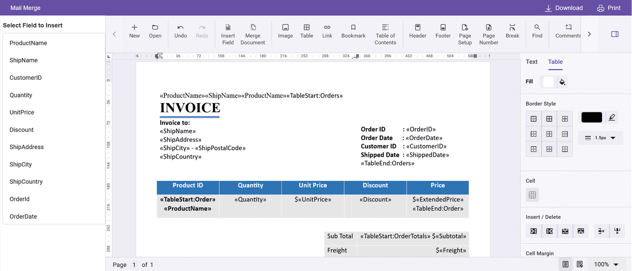 Syncfusion React Word Processor 商品画像