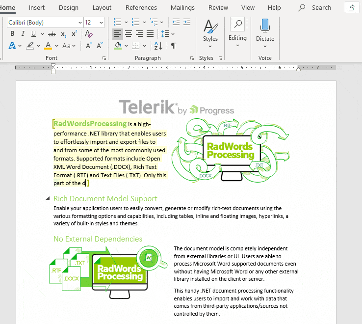 Telerik UI for WPF WordsProcessing 商品画像 Telerik UI for WPF WordsProcessing 商品画像