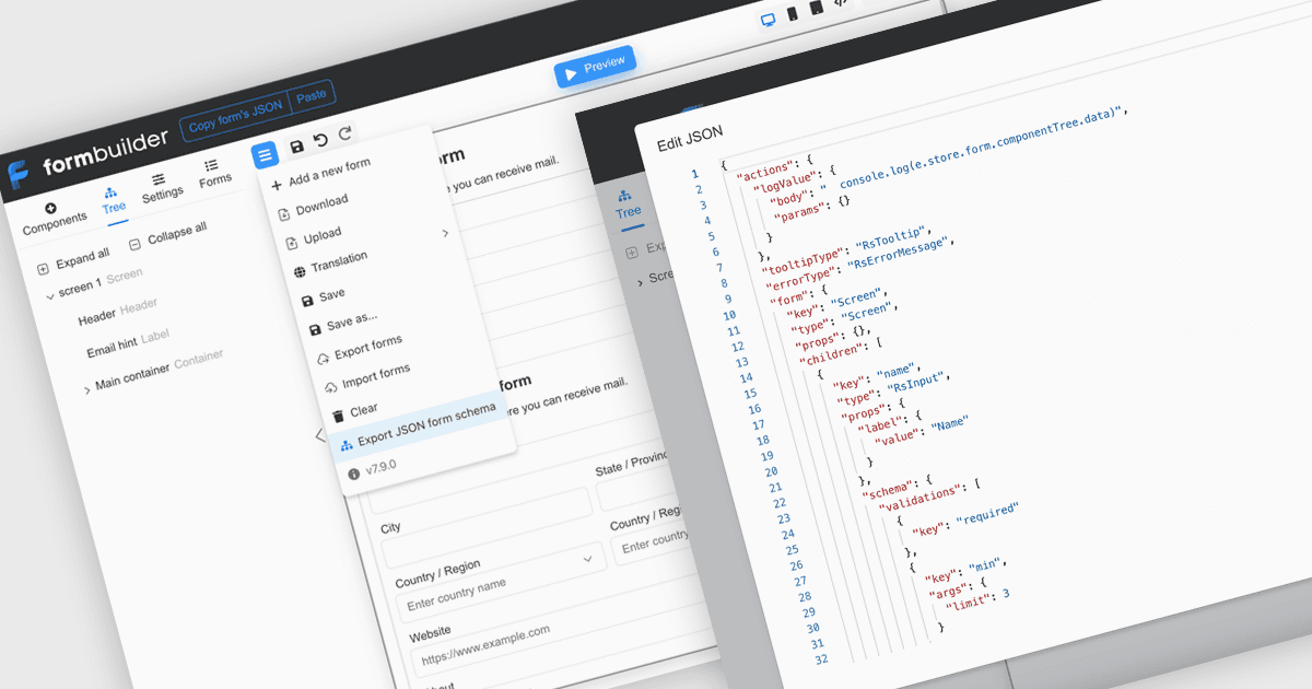 JSONスキーマ検証で正確なフォームを作成