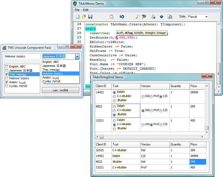 TMS Unicode Component Pack（英語版） 商品画像