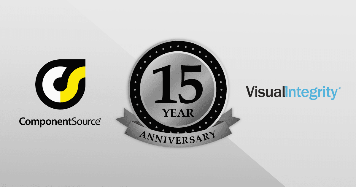 ComponentSourceとVisual Integrityとの提携15周年記念