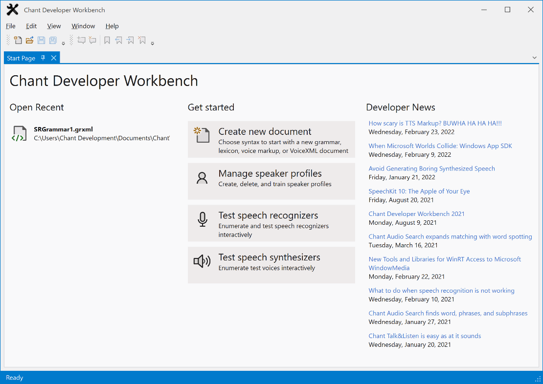 Chant Developer Workbench 商品画像