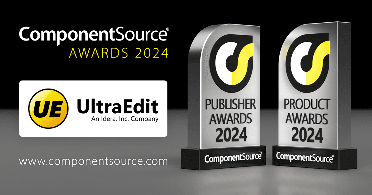 UltraEditがComponentSourceの賞を2つ受賞