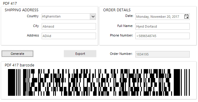 Kendo UI Angular Barcode Generator 商品画像 Kendo UI Angular Barcode Generator 商品画像