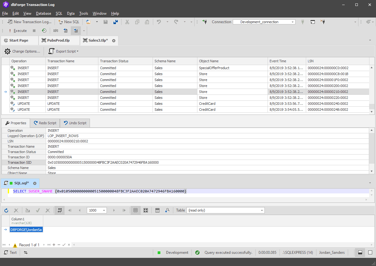 dbForge Transaction Log（英語版） 商品画像