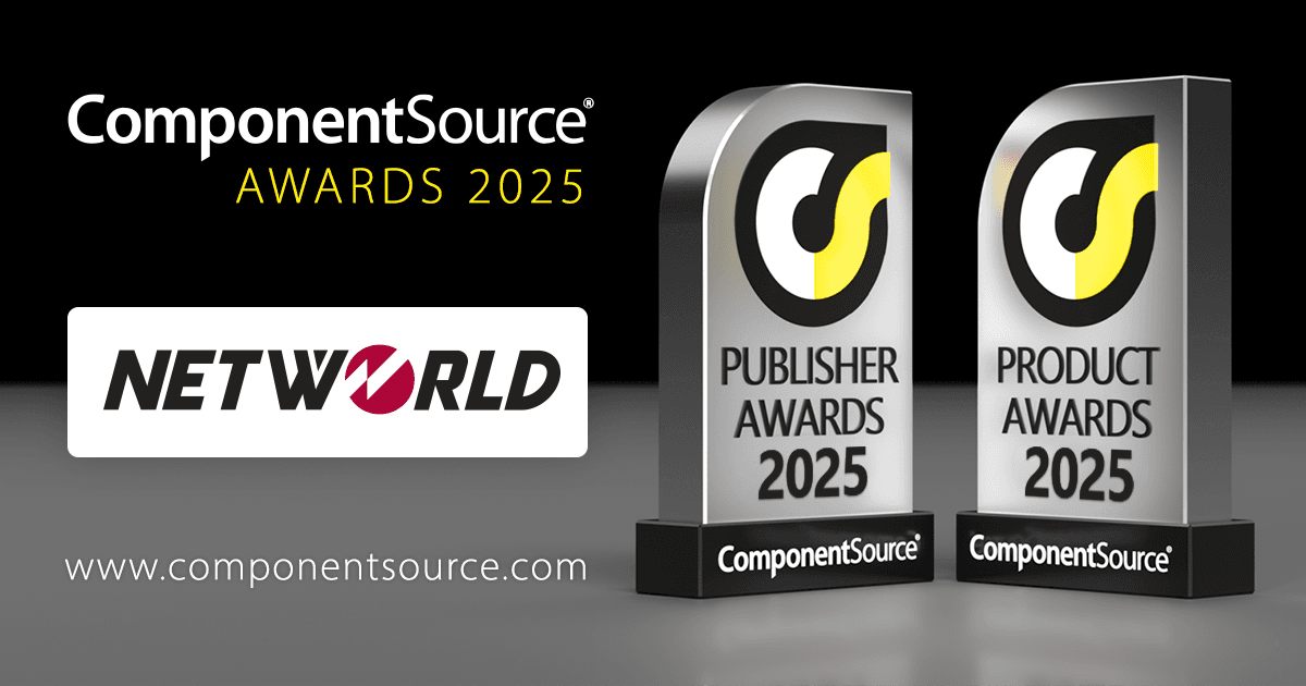 NetWorldがComponentSourceの賞を3つ受賞
