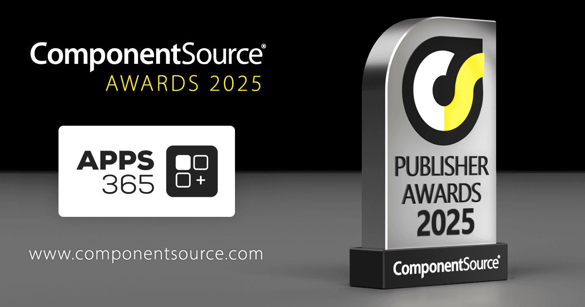 APPS 365がComponentSourceの賞を受賞
