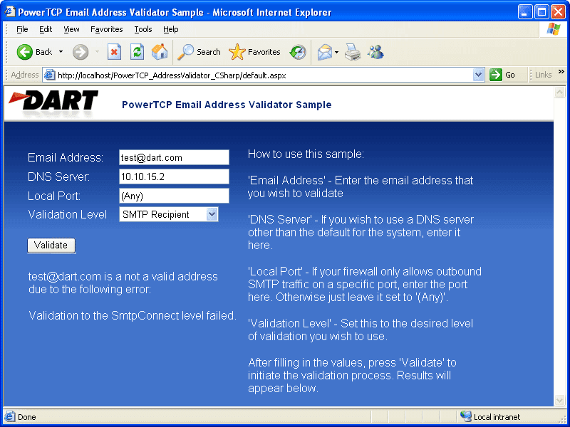 PowerTCP Email Validation for .NET （英語版） 商品画像