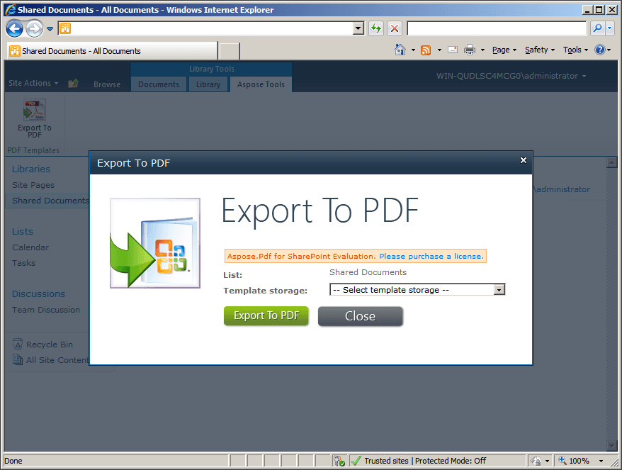 Aspose.Pdf for SharePoint がリリースされました