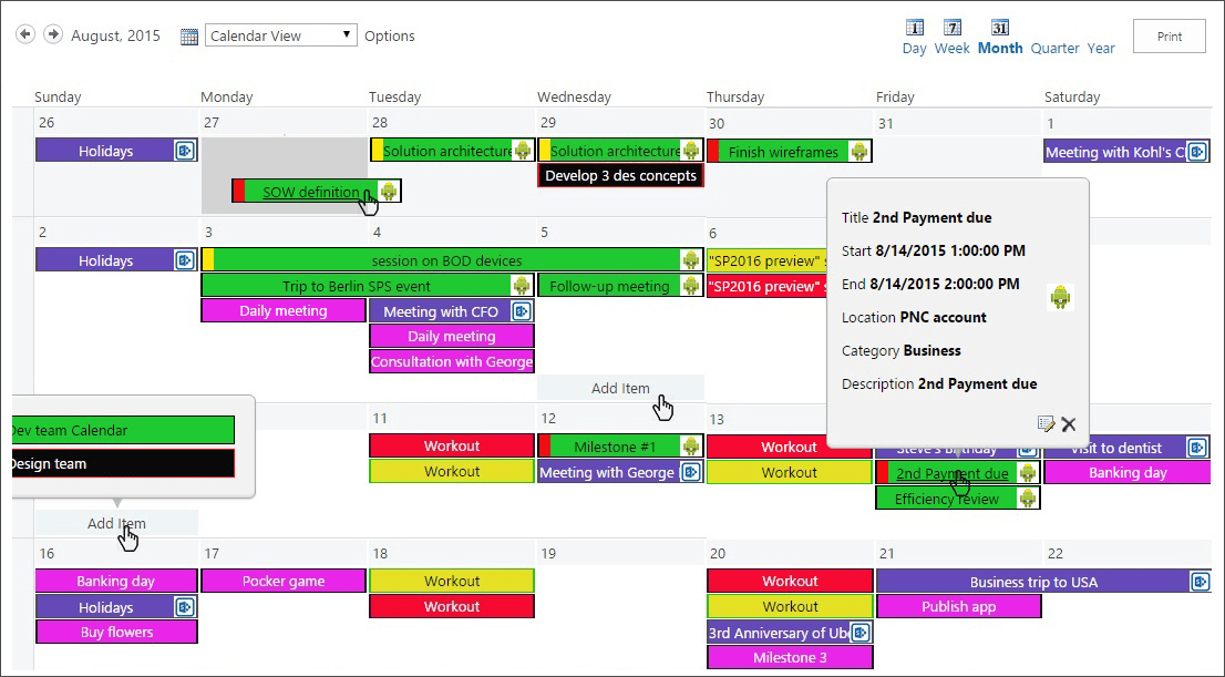 Master Calendarがリリースされました