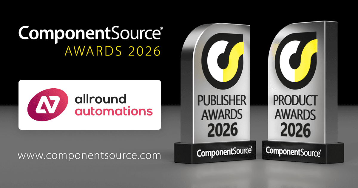 Allround Automations が ComponentSource の2つの賞を受賞