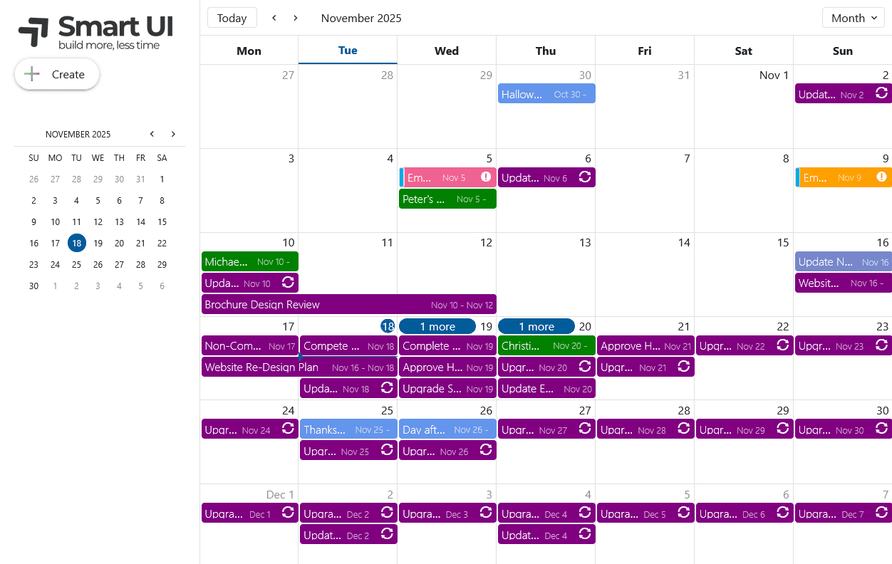 jQWidgets Scheduler 商品画像