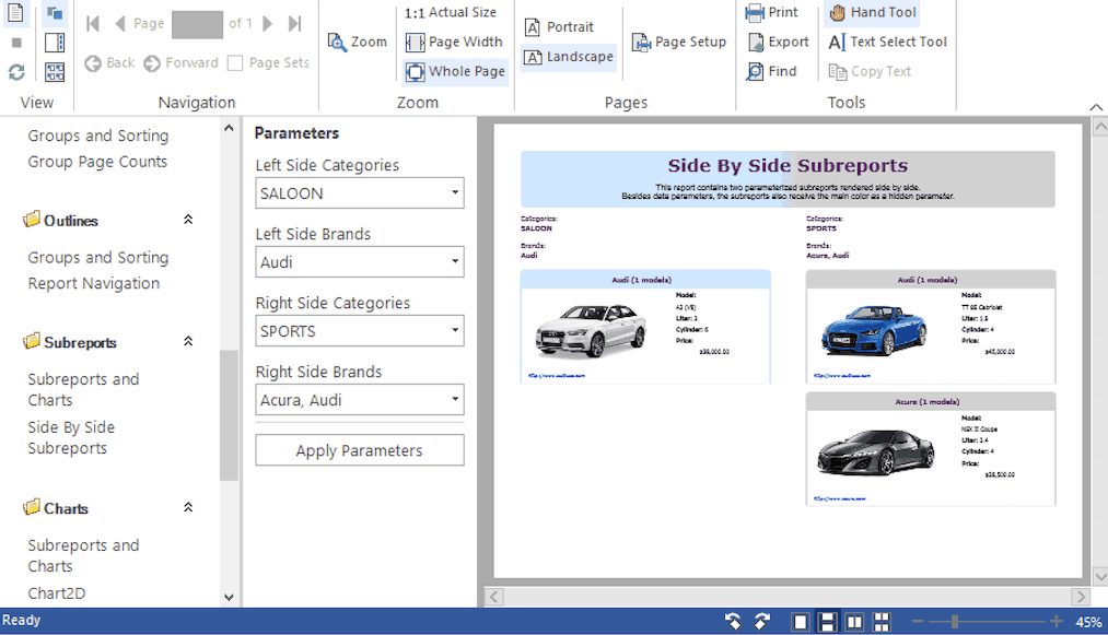 ComponentOne ASP.NET MVC FlexViewer 商品画像