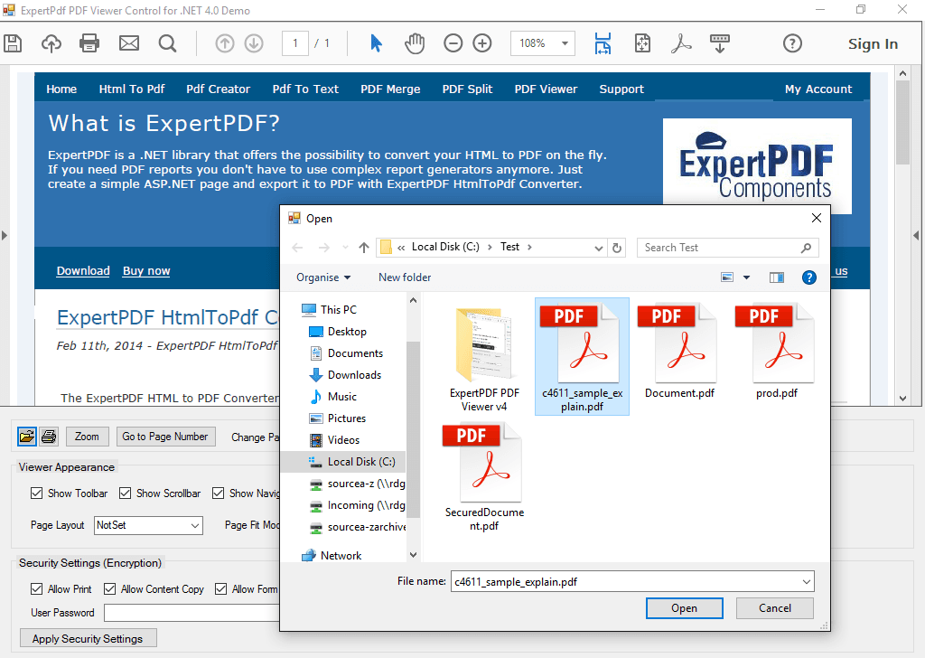 ExpertPDF PDF Viewer（英語版） 商品画像