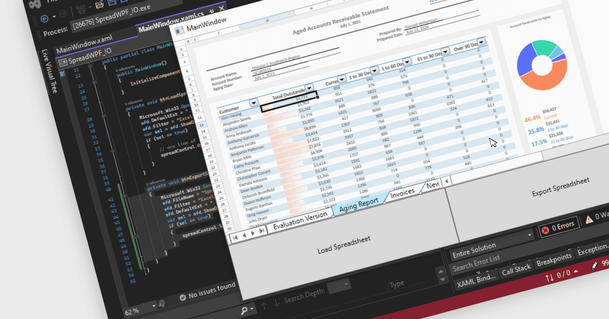 WPFを使用したExcel XLSXをインポート/エクスポート