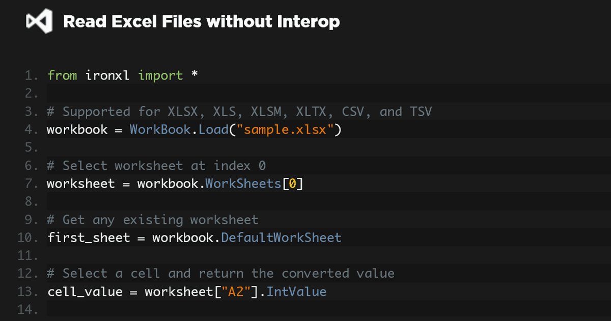 IronXL for Python via .NET（英語版） 商品画像