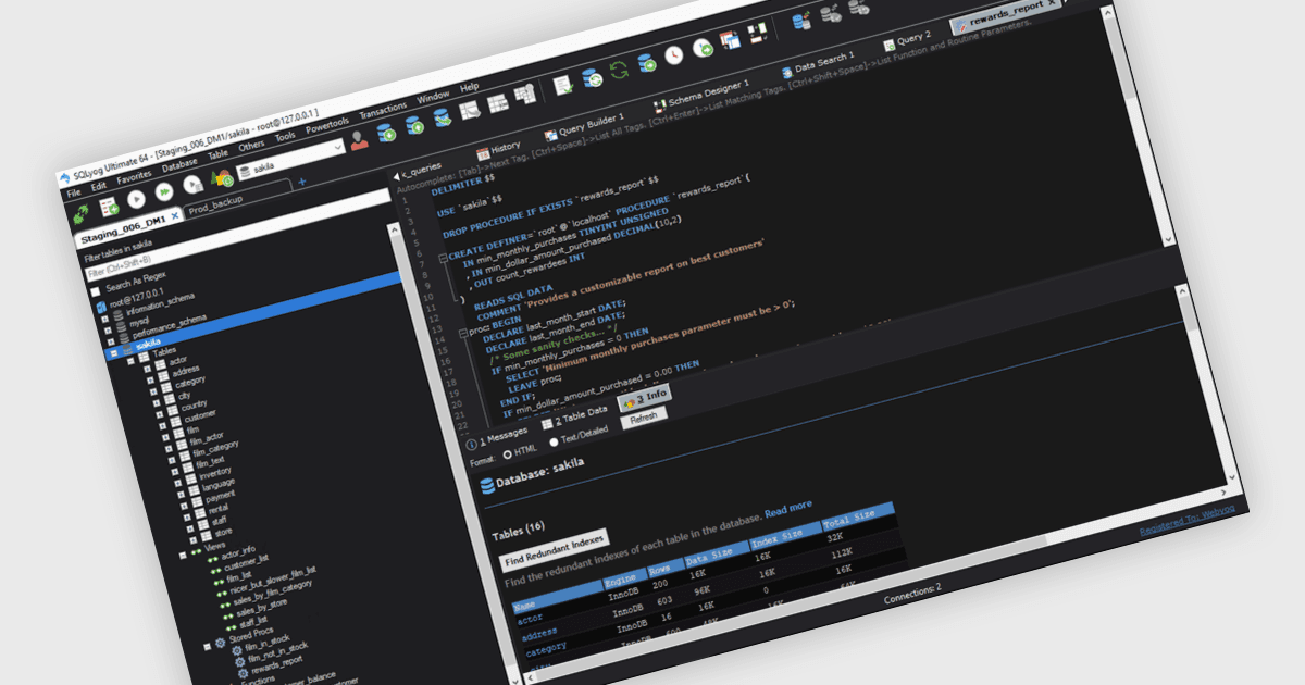 ダークなMySQLワークスペースで集中力を維持