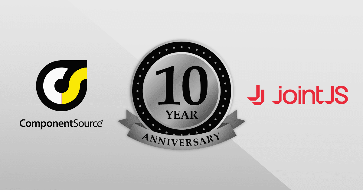 JointJSとComponentSourceの提携10周年記念