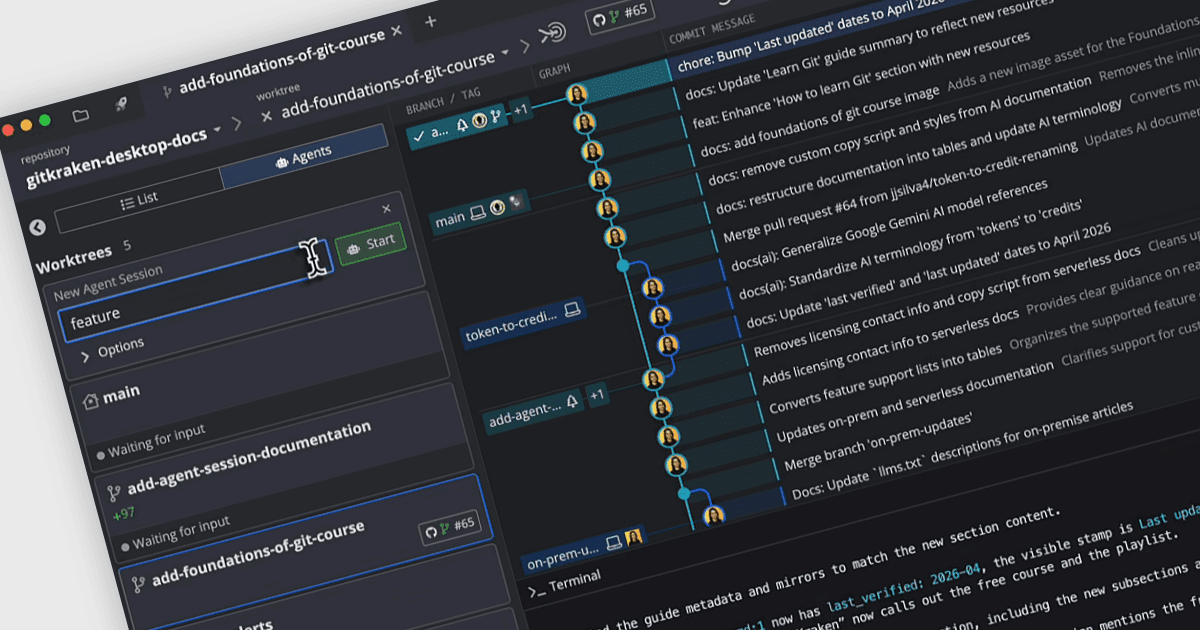 並列のGit AIセッションをワンビューで管理