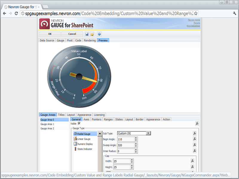 Nevron Gauge for SharePoint （英語版） 商品画像