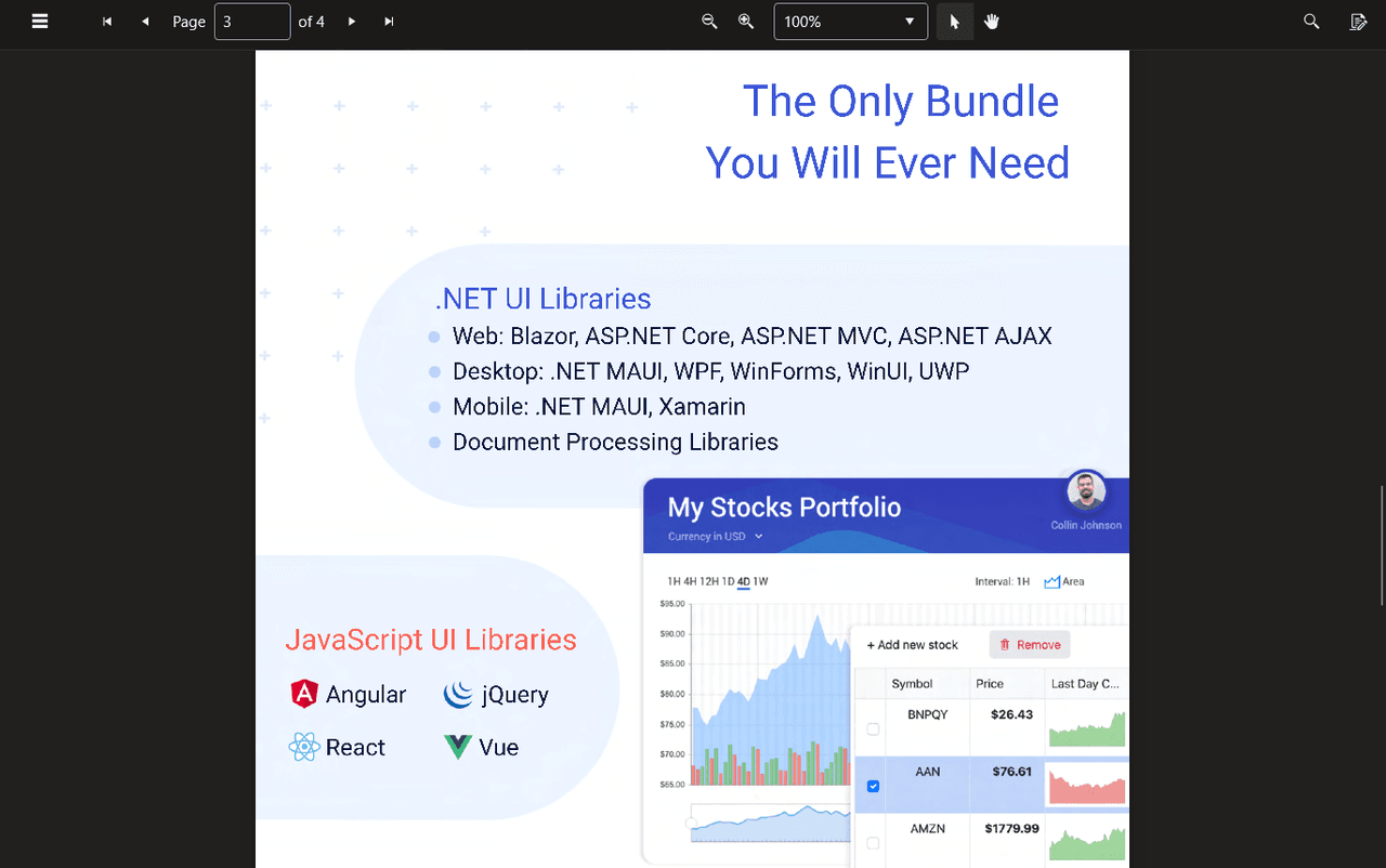 Telerik UI Blazor PDF Viewer 商品画像 Telerik UI Blazor PDF Viewer 商品画像